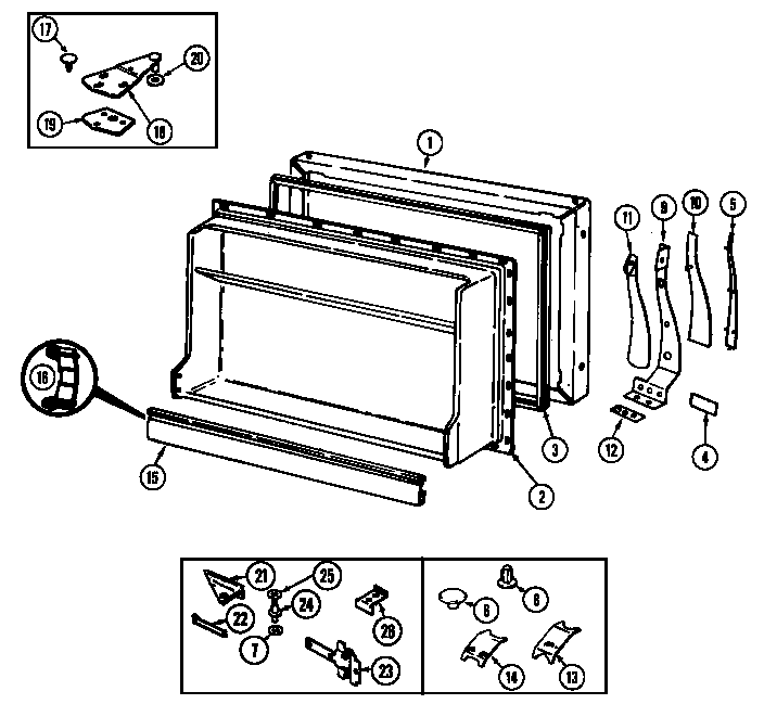 Freezer door