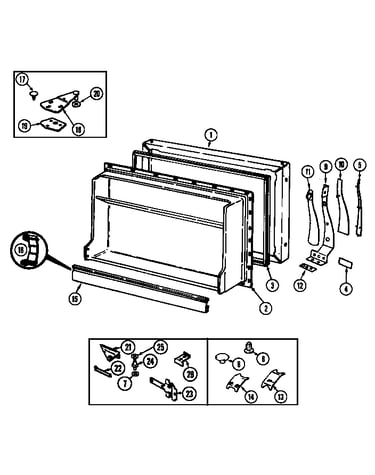 Freezer door