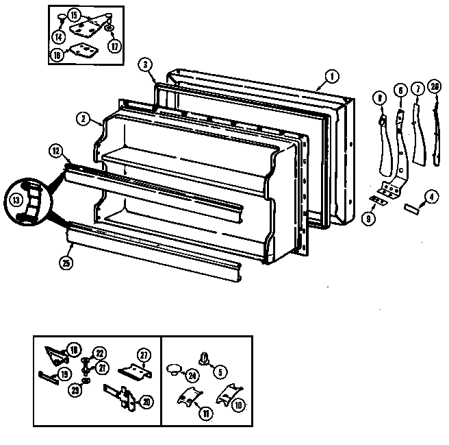 Freezer door