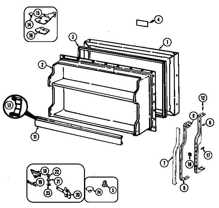 Freezer door