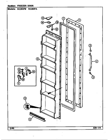 Freezer door