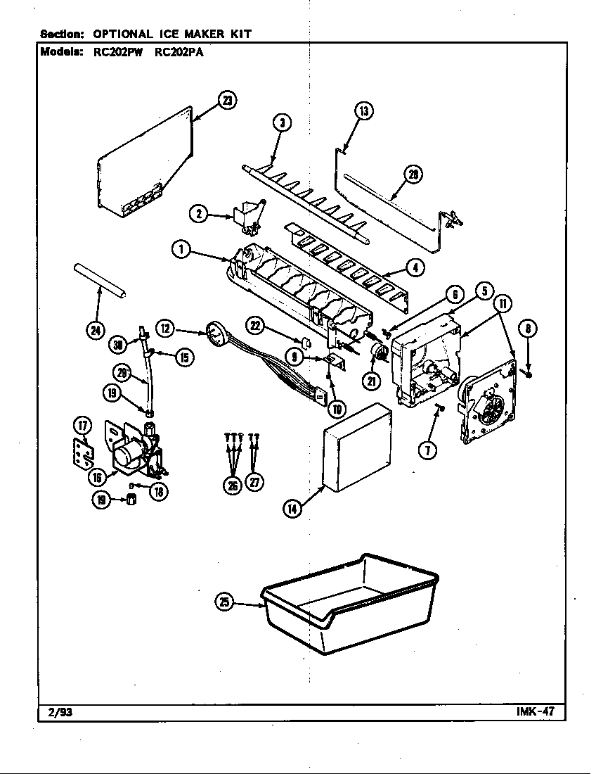 OPTIONAL ICE MAKER KIT