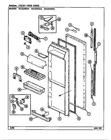 Fresh food door (rc224rda/ds37a) (rc224rda/ds37b) (rc224rda/ds35a) (rc224rda/ds36a) (rc224rda/ds36b)