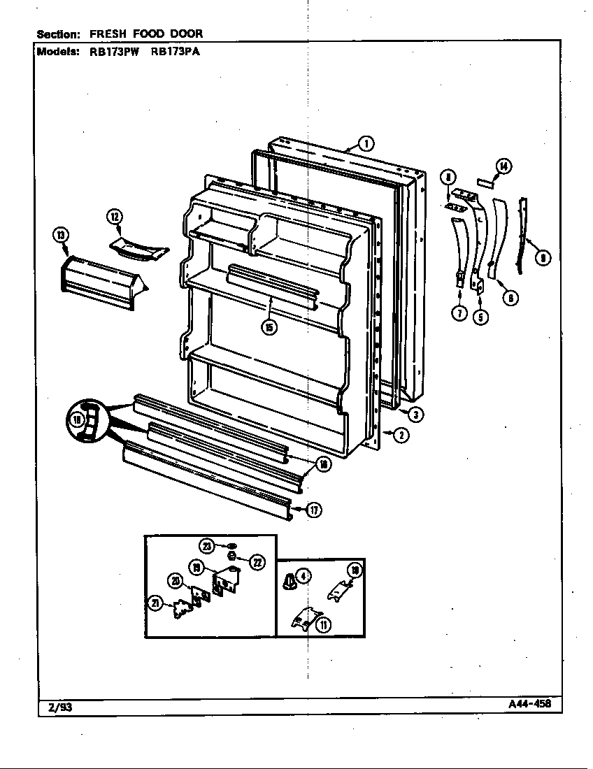Freezer door