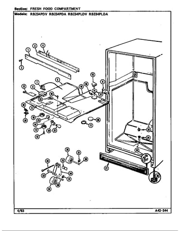 Fresh food compartment (rb234pda/dg98a) (rb234pdv/dg97a) (rb234plda/dg90a) (rb234pldv/dg89a)