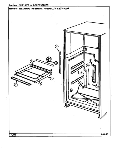 Shelves & accessories (rb234pda/dg98a) (rb234pdv/dg97a) (rb234plda/dg90a) (rb234pldv/dg89a)