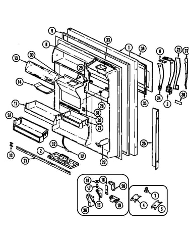 Fresh food door (rb234pda/dg98a) (rb234pdv/dg97a) (rb234plda/dg90a) (rb234pldv/dg89a)