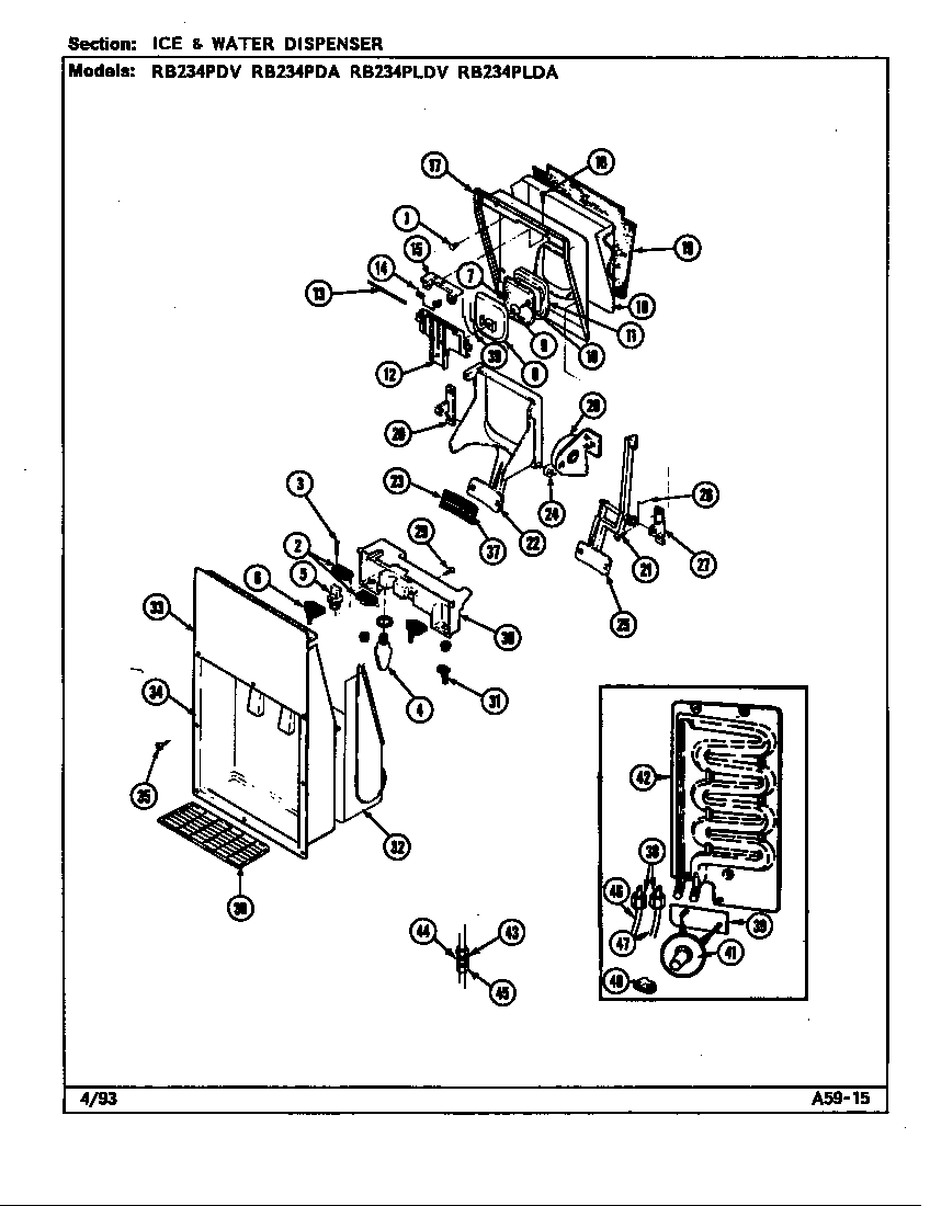 Ice & water dispenser (rb234pda/dg98a) (rb234pdv/dg97a) (rb234plda/dg90a) (rb234pldv/dg89a)