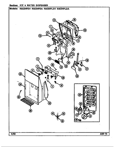 Ice & water dispenser (rb234pda/dg98a) (rb234pdv/dg97a) (rb234plda/dg90a) (rb234pldv/dg89a)