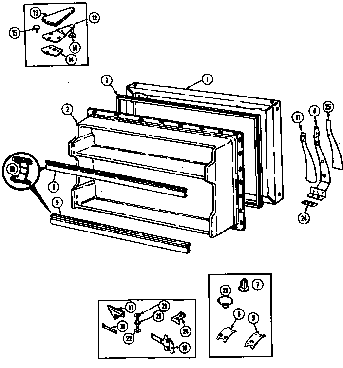 Freezer door