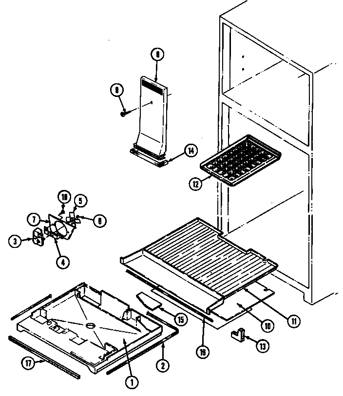 Freezer compartment (gt19x7a/dc52a) (gt19x7a/dc58a) (gt19x7v/dc51a) (gt19x7v/dc57a)