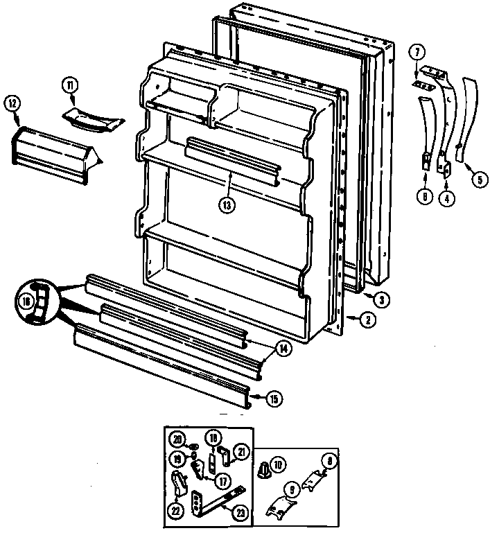 FRESH FOOD DOOR (GT19X7A/DC52A) (GT19X7A/DC58A) (GT19X7V/DC51A) (GT19X7V/DC57A)