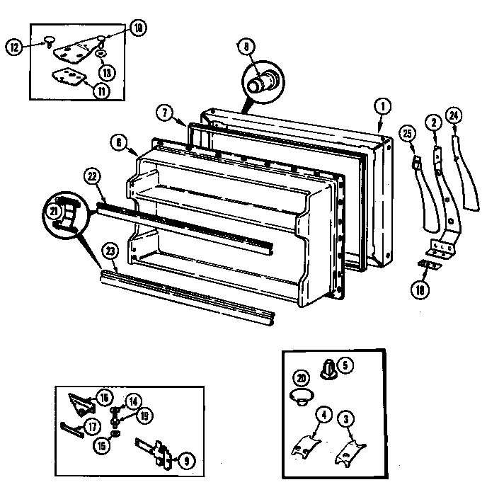 Freezer door (gt19x7a/dc52a) (gt19x7a/dc58a) (gt19x7v/dc51a) (gt19x7v/dc57a)