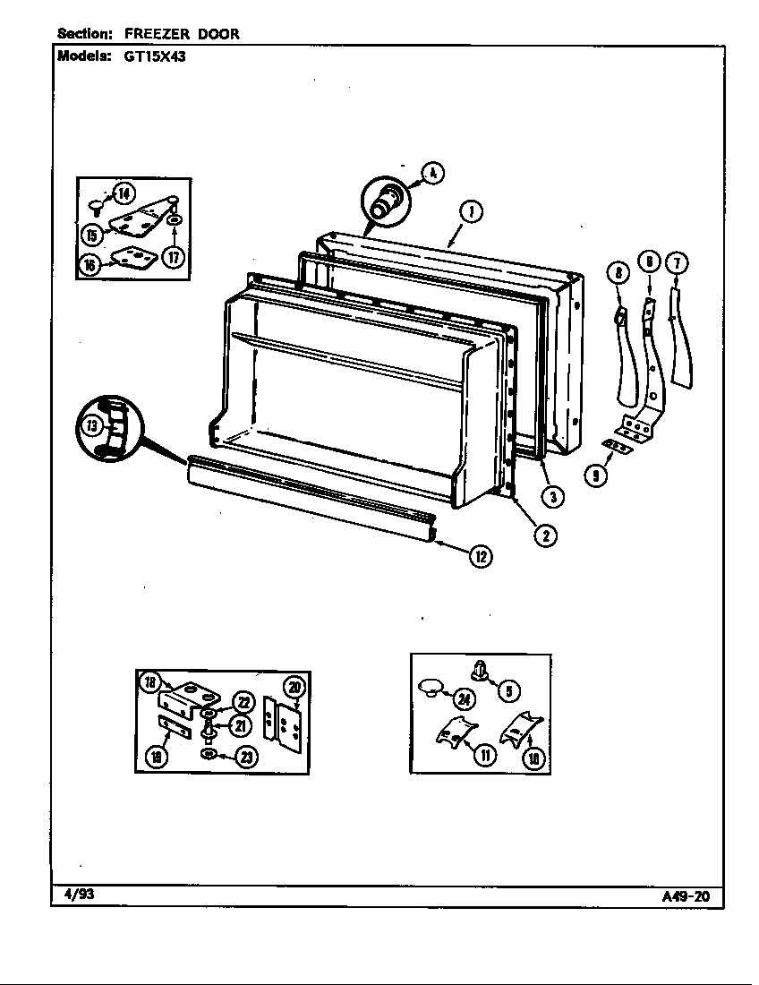 Freezer door
