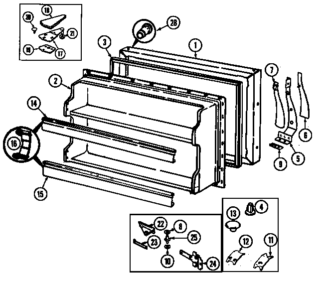 Freezer door