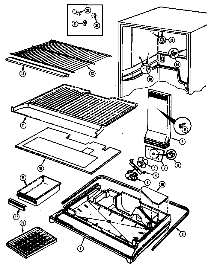 FREEZER COMPARTMENT (RB172PA/DG33A) (RB172PA/DG33C) (RB172PLW/DG32A) (RB172PW/DG31A) (RB172PW/DG31C)