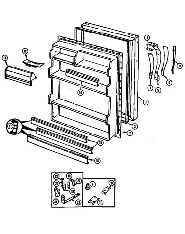 Fresh food door (rb172pa/dg33a) (rb172pa/dg33c) (rb172plw/dg32a) (rb172pa/dg31a) (rb172pa/dg31c)