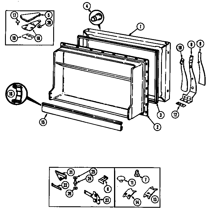 Freezer door
