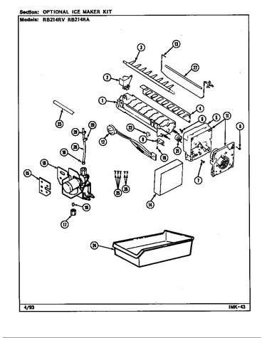 Optional ice maker kit