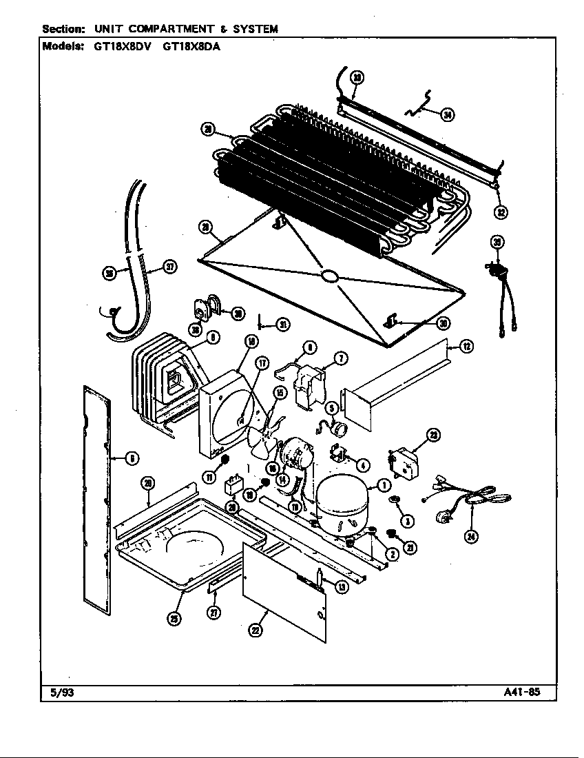 Unit compartment & system (gt18x8da/dc45a) (gt18x8dv/dc44a)
