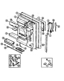 Fresh food door (gt18x8da/dc45a) (gt18x8dv/dc44a)