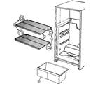 Magic Chef RB150PLW/DG07B shelves & accessories diagram