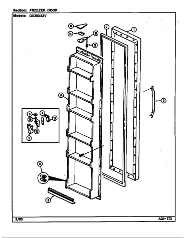 Freezer door
