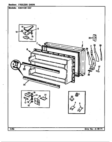 Freezer door