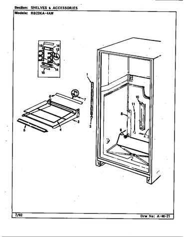 Shelves & accessories (rb23ka-4aw/bg98c)