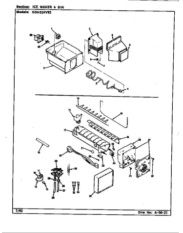 Ice maker & bin