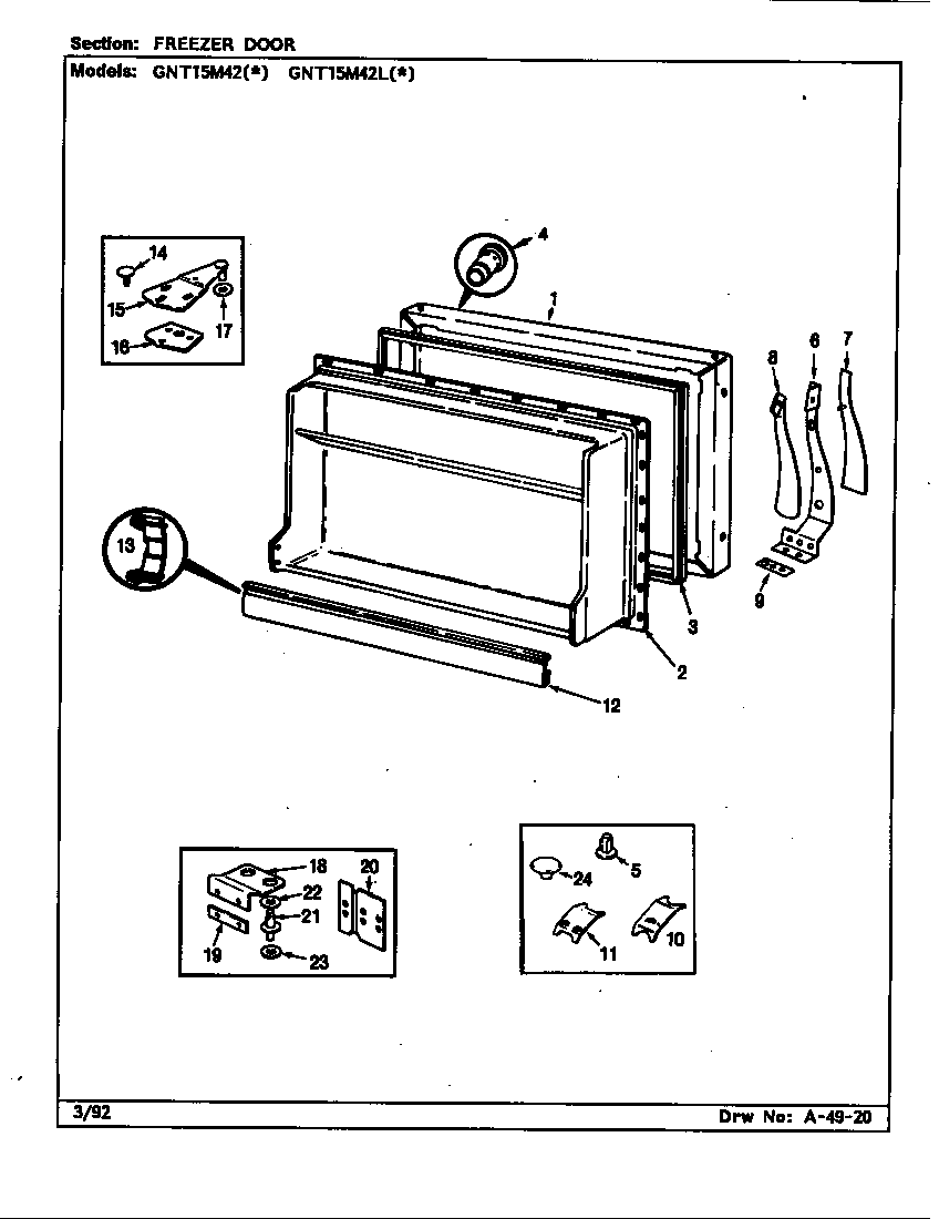 Freezer door
