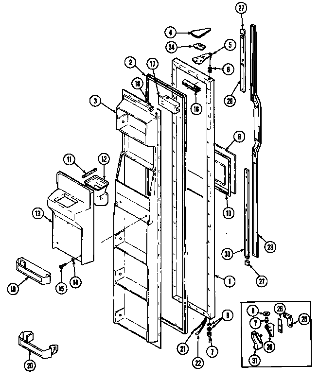 Freezer door