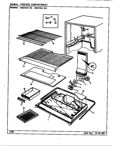 Freezer compartment (rb21ka-4a/cg83a) (rb21kn-4a/cg82a)