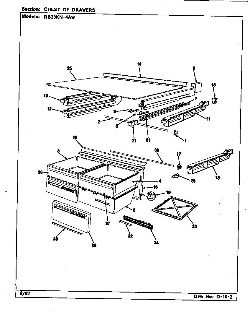 Chest of drawers