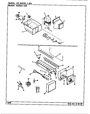 Ice maker & bin