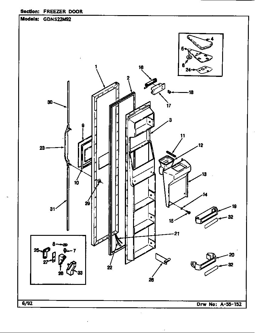 Freezer door