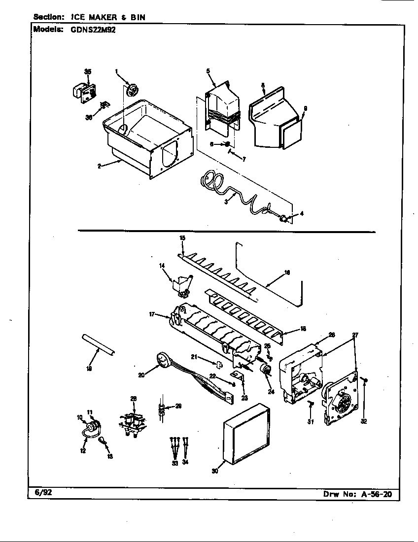 Ice maker & bin