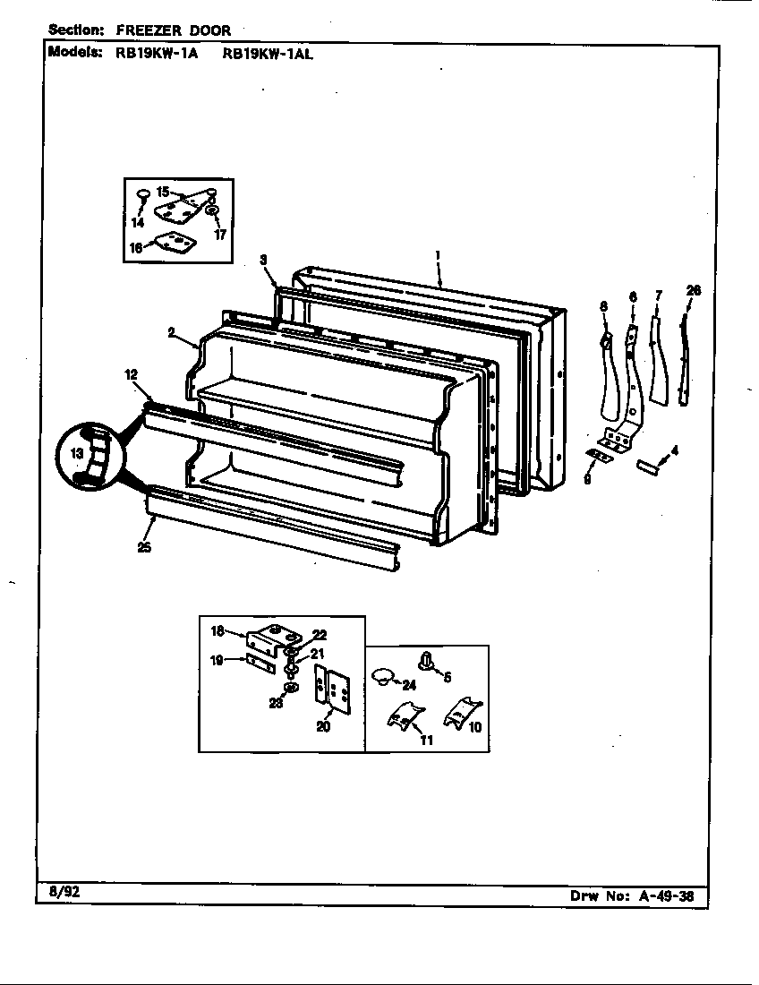 Freezer door