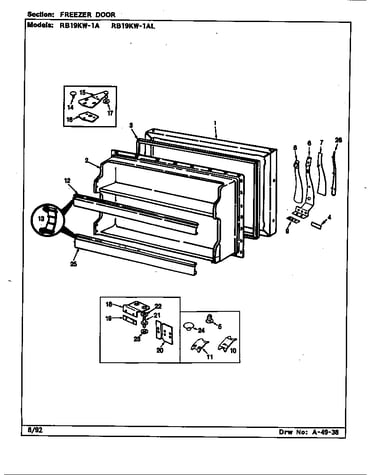 Freezer door