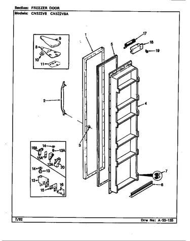 Freezer door