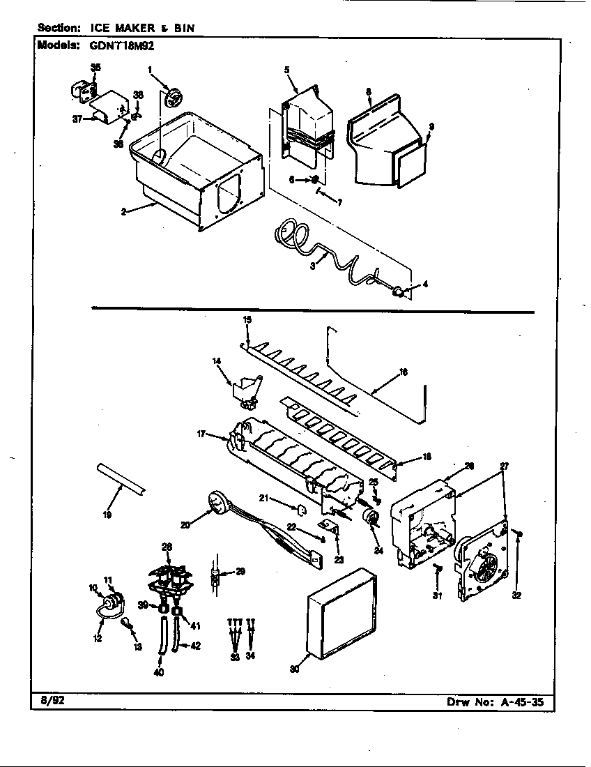 Ice maker & bin