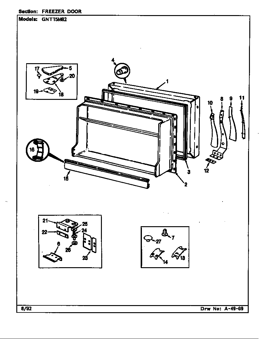 Freezer door