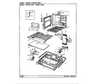 Magic Chef RB23KN4AWT/CL81A freezer compartment diagram