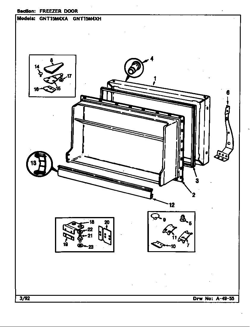 Freezer door