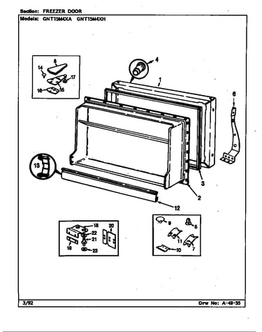 Freezer door