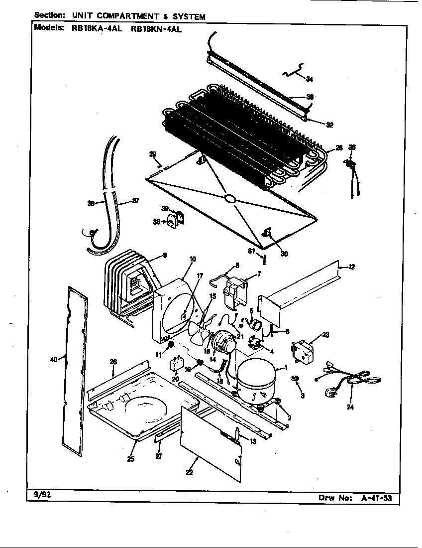 UNIT COMPARTMENT & SYSTEM (RB18KA-4AL/BG45C) (RB18KN-4AL/BG44C)