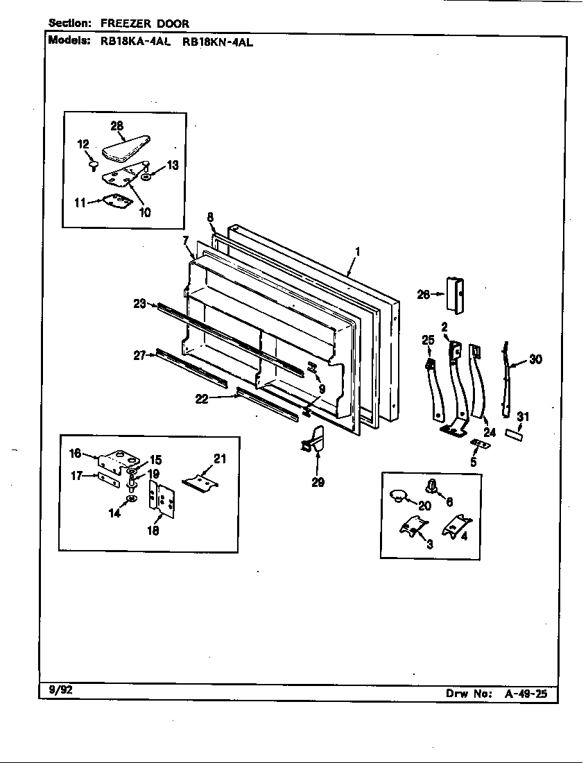 FREEZER DOOR (RB18KA-4AL/BG45C) (RB18KN-4AL/BG44C)