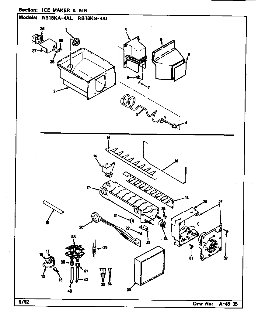 ICE MAKER & BIN (RB18KA-4AL/BG45C) (RB18KN-4AL/BG44C)