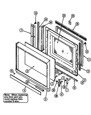 Door (rcm48j/jw-14t)
