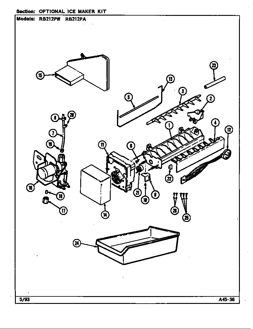 OPTIONAL ICE MAKER KIT